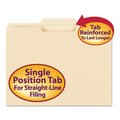 Smead File Folder 8-1/2 x 11", 1/3-Cut Tab, Center Position, Manila, PK100, Tab Cut: 1/3 10336